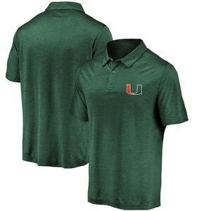 Miami Hurricanes Fanatics Primary Logo Striated Polo - Green NWT